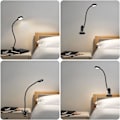 Miniatyrbilde 5 av 5: Klips-lys LED-skrivebordslampe klemme lesebord seng med adapter Bri