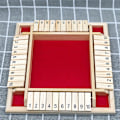 Miniatyrbild 5 av 5: Träskiva brädspel, 4 spelare Stäng lådan Tärningsspel Matematik Tradit