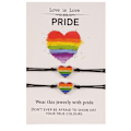 Miniatyrbilde 1 av 5: Regnbue Stripe Pride Armbånd Justerbar Håndlaget Flettet Armbånd