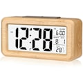 Miniatyrbild 1 av 5: Enkel Inställning Bambu Digital Väckarklocka med Temperatur, Digital Väckarklocka, för Sovrum