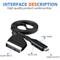 Pikkukuva 3 / 5: Scart–HDMI-kaapeli – Scart–HDMI-sovitin – All-in-One Scart–HDMI 1080p/720p ääni- ja videomuunnin