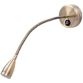 Miniatyrbillede 4 af 4: Fleksibel sengelampe med afbryder, 1 CREE LED 3 W, bronze