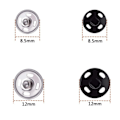 Pikkukuva 5 / 5: Ompelunapit, 40 sarjaa 8,5 mm ja 10 mm, musta ja hopea, ommeltava napituspainike