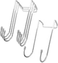 Duschkrok - 4 Stycken 5cm Dubbeldörrskrok, Duschkabinväggkrok, för Badrumshanddukar (S-form)
