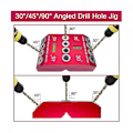 Miniatyrbillede 5 af 5: 30 45 90 Graders Vinkelbor Guide Jig Bor Guide med 4 Bits 4 Størrelser Bor Jig til Vinklede og Strai