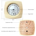 Miniatyrbillede 4 af 5: Træ Sauna Termometer, Digitalt Sauna Rum Termometer, Hygrometer, Fugtighedstemperatur, Egnet til Sauna Rum, Badeværelse, Svederum