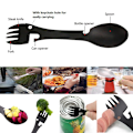 Miniatyrbillede 2 af 5: 2 stk. Multifunktionel rustfrit stål gaffel ske, 5 i 1 Spork