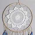 Miniatyrbillede 4 af 5: Macrame drømmefangere til soveværelse velsignelsesgave (blå)