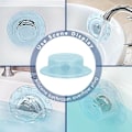 Miniatyrbild 5 av 5: Badkarspropp med sugkopp för djupa badkar, djupt avloppsskydd tillför vatten från badkaret för varmare och bekvämare dusch (Transparent B