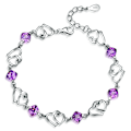 Miniatyrbilde 1 av 5: Hjerteformet hul armbåndsanheng, smykkegave til kvinner og jenter, 1 stk.