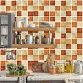 Miniatyrbilde 4 av 5: Frostet membran kaffefarget flis mosaikk flis klistremerke DIY dekor
