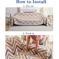 Miniatyrbild 2 av 4: Jianju Wave Pattern Heart Sea Pattern Sofa Blanket Vardagsrum soffbord soffbord filt Geometrisk Splicing Pattern Mjuk inredning, 130*180