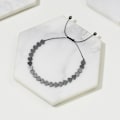 Miniatyrbilde 4 av 5: Unisex magnetisk hematitt stein justerbar armbånd bangle miste vekt smykker, sett med 6 stk