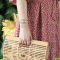 Miniatyrbilde 5 av 5: Lær Armbånd Boho Mansjettarmbånd Krystallperlearmbånd med Magnetisk Lås for Kvinner