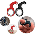 Miniatyrbillede 3 af 5: 2 stk. Fidget Spinner Nøglering Spinner Legetøj Uendelig Sjov Fokus Stresslindring (Sort, Rød)