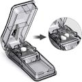 Miniatyrbillede 2 af 5: Pilledeler til at skære og knuse små og store tabletter, tabletdeler til at dele dine piller og transportere dine medicin - Sort