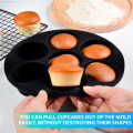 Miniatyrbillede 3 af 5: Airfryer silikone cupcakeform - 3,5-5,8L Airfryer muffinform - æggebidder