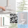 Miniatyrbilde 4 av 5: Kleshenger Oppbevaringsstativ, Multifunksjonell Justerbar Kleshengerorganisator, Sømløs Sterk Selvklebende Krok, Plassbesparende for Vaskemaskin, Klesskap, Vaskeri