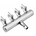 Miniatyrbillede 1 af 5: 4-vejs akvarie ilt luftstrømsdeler akvarie luftstrømsdeler fisketank luftkontrolventil akvarie kontrolfordeler slange akvarie luftpumpeaccessoirer——V