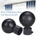 Miniatyrbilde 2 av 4: 2 stk. Jernstang Endekappe 28mm Rund Gardinstang Endekapper Rustfri Gardinstang Topp Durable Anti-fade med Skruer for Kontor Hjem Hotell Spisestue -
