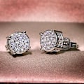 Miniatyrbillede 3 af 5: Kvinde Bryllup Ørestikker Smykker Syntetisk Diamant Øreringe L