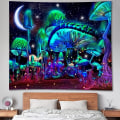 Miniatyrbilde 2 av 5: rippy Mushroom Tapestry Snails Moon and Stars Tapestry Mushroom R