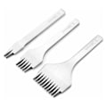 Miniatyrbild 5 av 5: 3PCS DIY Läderkit Verktyg Hålslag Läderhantverk Kloslag Prong Verktyg Vit Stålhantverk Snörning Sy Mejsel Set Prong 3.38mm för Läderhantverk(3.38mm)