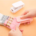 Miniatyrbilde 2 av 5: Miniposeforsegler, termisk poseforsegler for bærbar pose, bærbar poseforsegler for oppbevaring av plastposer mat snacks kjeks frisk (rosa)
