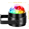 Miniatyrbilde 5 av 5: Disco Ball 360 roterende LED-festlampe musikkaktivert disco