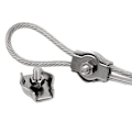 Miniatyrbilde 3 av 4: 10 stk. Wire Rope Clamp, M3 Kabelklemme, Rustfritt Stål Kabelklips for 3 mm Stålvaier, Simplex Klips for Byggeplasser og Skip