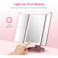 Miniatyrbilde 4 av 5: Lighted Makeup Mirror, 2X/3X Lighted Magnifying Mirror, Foldable Mirror, 1