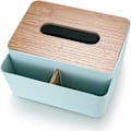 Miniatyrbillede 1 af 5: Rektangulær servietbeholder/dispenser i PU-læder, sober og praktisk til familien, kontoret, tabletten osv. Marmoreret grøn