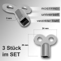 Miniatyrbilde 3 av 4: Set med 10 radiatorventilnøkkel universal firkantet varmeventil