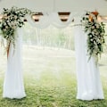 Miniatyrbillede 5 af 5: 1 stk. Hvide stofpaneler til bryllupsbue - 70*300cm - Chiffon stof