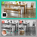 Miniatyrbilde 4 av 5: 20 stk. Sklisikre Pads, Selvklebende Firkantede Gummipads, 38x38x5mm Lyddempende Filtputer for Møbelbeskyttelse av Fliser, Bord, Tregulv, Sengeben, R