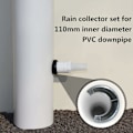 Miniatyrbild 3 av 5: Regnvattensamlare för cirkulära rör med flexibel slang, Regnvattensamlare Set, Pvc-koppling, Vattenuppsamlare för stuprör (Kit B-110mm)
