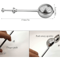Miniatyrbillede 5 af 5: Rustfrit Teleskopisk Te-infuser Sfærisk Te-filter Plet