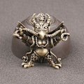Miniatyrbillede 4 af 5: Messing Charm Messing Fugl Nøglering Metal Fugl Nøglering Dekor Vedhæng