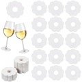 Miniatyrbillede 1 af 5: Blank Blomster Papir Vinglas Markør til Stilkglas Drikke Navneskilte Blomstermønster Engangs Vinlabel Vinglas Charm