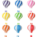 Miniatyrbillede 1 af 3: Varmtluftballon Papir lanterne Foldbar Dekoration Papir lanterne F