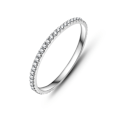 Miniatyrbillede 1 af 4: Sølv Diamant Stakbar Ring Kvinde Evighedsring