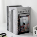 Miniatyrbillede 2 af 5: 1 par bogstøtter bogstander kontor skrivebord magasin arrangør