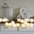 Miniatyrbild 5 av 5: 2-pack bomullsbollar Fe-ljus Batteridriven 10 LED Bomullsbollar Strängljus 2,15M/6,56ft Varmvitt D (D:4,5cm/1,77tum) för Sovrum, Fest, Inomhus, Bröllop, Festival Dekor