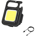 Miniatyrbilde 1 av 5: Nøkkelring LED lommelykt, USB oppladbar liten COB multifunksjon