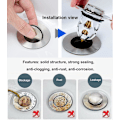 Miniatyrbillede 5 af 5: Pop-Up Håndvask Aftapning, 2 Pak Universal Pop-Up Håndvask Aftapning med Anti-Tilstopning Filter, Anti-Lugt Hårfilter, til 34-40mm Huller