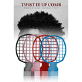 Pikkukuva 1 / 5: Afro-hiuskampa, 4 kpl/pussi Twists Curl Brush Comb Dreadlocks Tin Fo