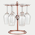 Miniatyrbillede 1 af 5: Vinglasstativ, Vinglasstativ til bordplade, Elegant Vinglasstativ til bordplade/Vinglasstativ, med 6 kroge, Køkken Glastilbehør, til opbevaring af familiebar, Bronze