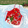 Miniatyrbilde 3 av 4: Juleforkle med Santa, Kjøkkenforkle, Julematlagingsforkle, Rød Juleforkle Trykt Forkle, Juleforklær til Julefest, Matlaging, Baking