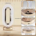 Miniatyrbilde 3 av 5: Oval Krystall Stativ Nattlampe | LED Touch Nattlampe | Dekorativ