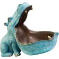 Miniatyrbild 1 av 5: Stor mun Hippo Resin Hippo Nyckelring Hippo Figur Nyckelorganisatör